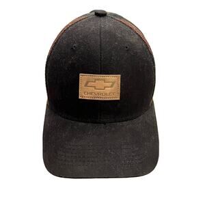 Chevrolet GM Trademarks Mens Dark Brown Camo Trucker Hat Baseball Cap
